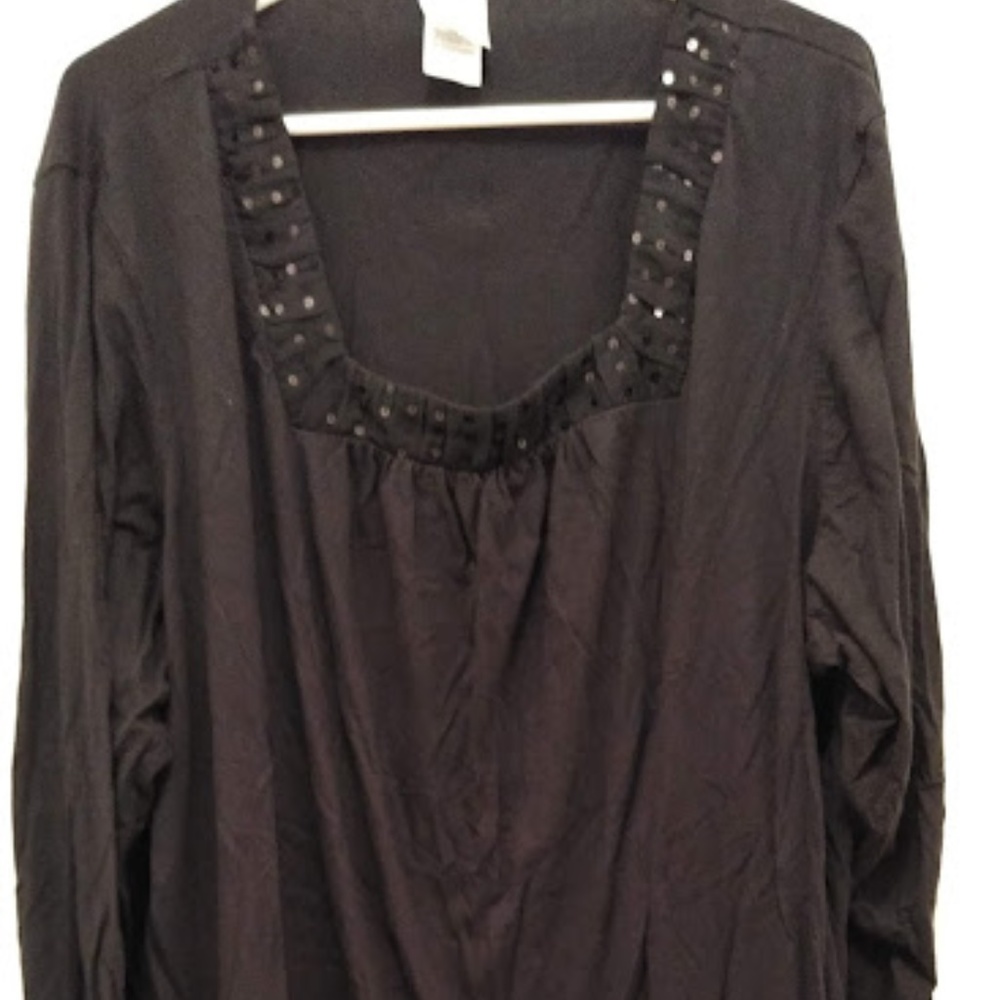 Used Just My Size Black Long Sleeve Top